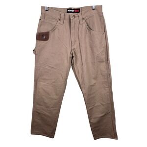 Wrangler Riggs Workwear Men's Tan Canvas Carpenter Pants Size 30x32